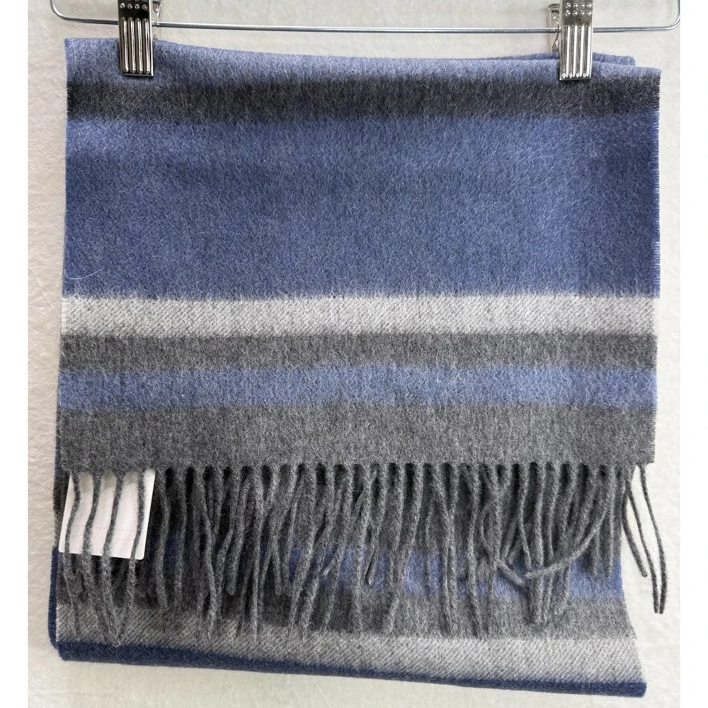 Nordstrom Men's Shop Lambswool Stripe Scarf NWT 12